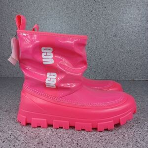 UGG Brellah Mini Neon Bright Pink Waterproof Boots Shoes